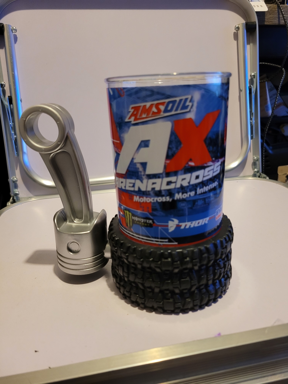 AMSOIL AX Arenacross Motocross Cup with Black Tire Base